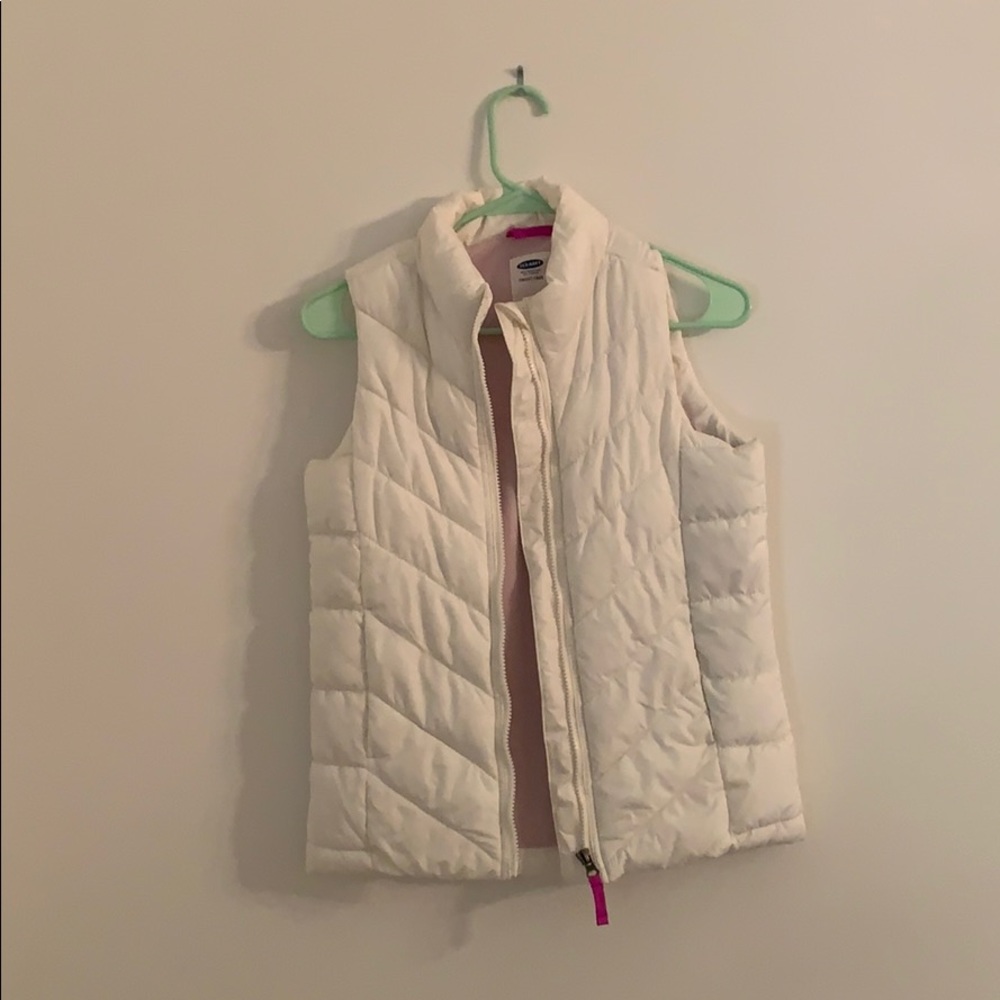 white puffer vest